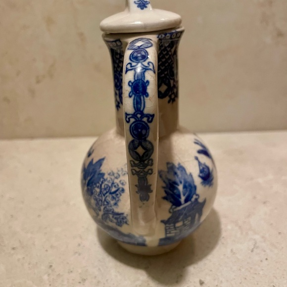 Vintage Blue Willow Cruet Oil or Vinegar Pitcher - Picture 2 of 7